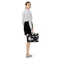 thumbnail image 7 of Mosiso for Macbook Air/Pro 13.3" Laptop Sleeve Briefcase Handbag Water Resistant Polyester Carrying Pouch Zipper Notebook Computer Bag, Black Base Peony, 7 of 7