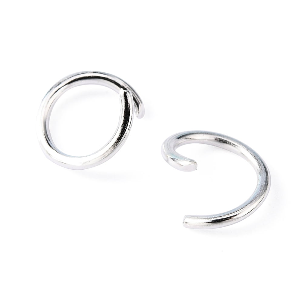 1000gs Iron Jump Rings Open Silver color Plated Single Ring 18 Gauge 8x1mm Inner Diameter: 6mm about 10000pcs/kg Iron