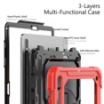 thumbnail image 4 of Dteck Case for Samsung Galaxy Tab S8 Plus 12.4 inch 2022 / S7 FE 12.4 inch 2021 & Tab S7 Plus 12.4" 2020 Tablet with Rotatable Kickstand&Hand Strap&Shoulder Strap&Screen Protector Case,Red, 4 of 8