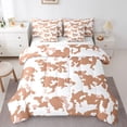 thumbnail image 1 of YST Cowhide Comforter Set, King Size, 7-Piece, Farmhouse Western, Ochre Yellow, 1 of 5