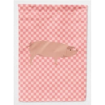 American Landrace Pig Pink Check Flag Garden Size