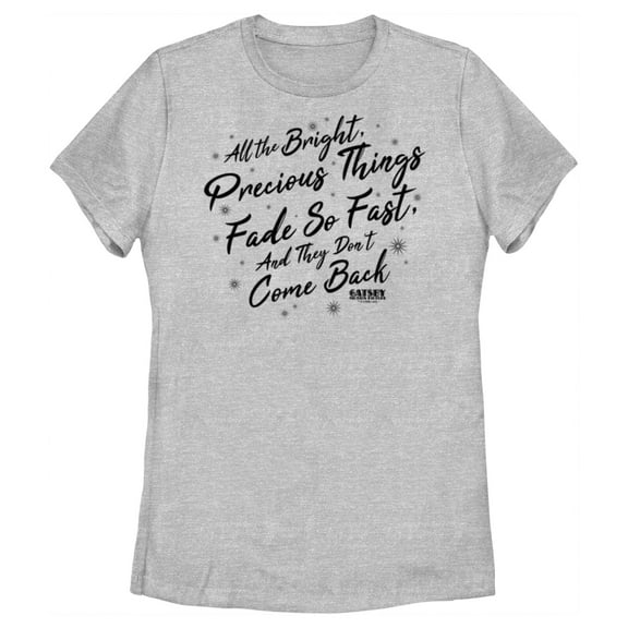Women's The Great Gatsby All the Bright Precious Things Quote  Graphic Tee Athletic Heather Large