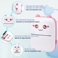 thumbnail image 4 of Impresora térmica portátil Bluetooth1 rosa con papel de impresión, 4 of 6
