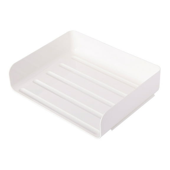 WASHWEPE Plastic Desk Organizer White 1Pcs 12.4X9.6X2.8In