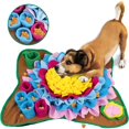 thumbnail image 1 of Alfombrilla para mascotas para perros, juego de alimentación interactivo, ventosas de girasol, golosinas para perros, alfombrilla de alimentación con rompecabezas que fomenta las habilidades, 1 of 6