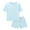 A135-Light Blue, variant on XZNPDUCQ Girls Summer Clothes 2 Piece Tie Dye Clothes for Girls T-Shirt and Shorts Set with Side Pockets 4-10 Years Dailywear Set 9-12 Months Green