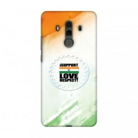 Huawei Mate 10 Pro Case, Premium Handcrafted Designer Hard Snap on Shell Case ShockProof Back Cover with Screen Cleaning Kit for Huawei Mate 10 Pro - I Support Love India