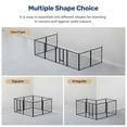 thumbnail image 2 of HealSmart Dog Playpen 24 Inch 8 Panels, Heavy Duty Metal Portable Pet Playpen Indoor Outdoor for Camping, Yard, RV, Garden Fence, Privacy Patio, Black, 2 of 7