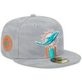 thumbnail image 3 of Men's New Era Gray Miami Dolphins 2024 Sideline 59FIFTY Fitted Hat, 3 of 6