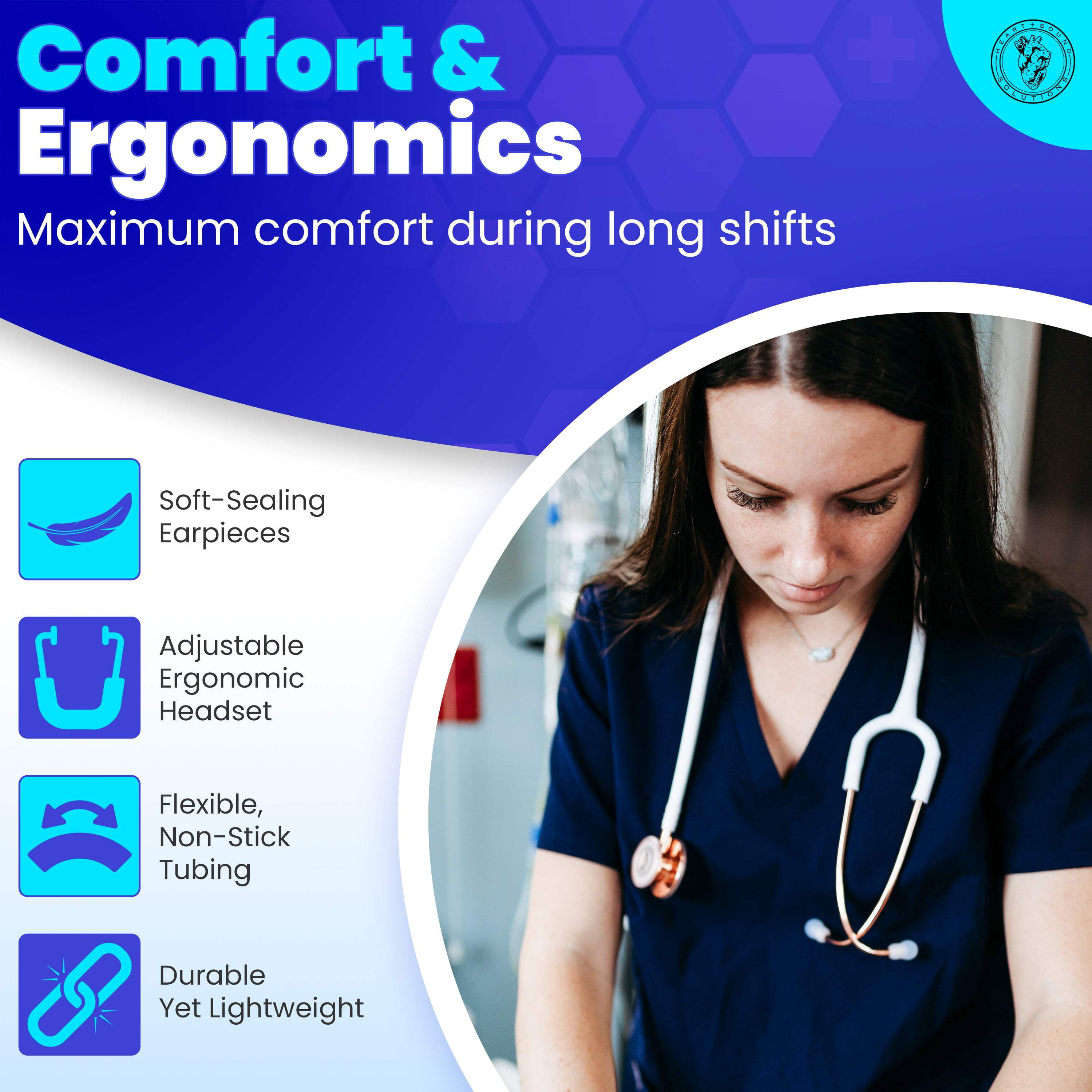Heart Sound Solutions Signature Series Stethoscope for Healthcare Professionals and Students
