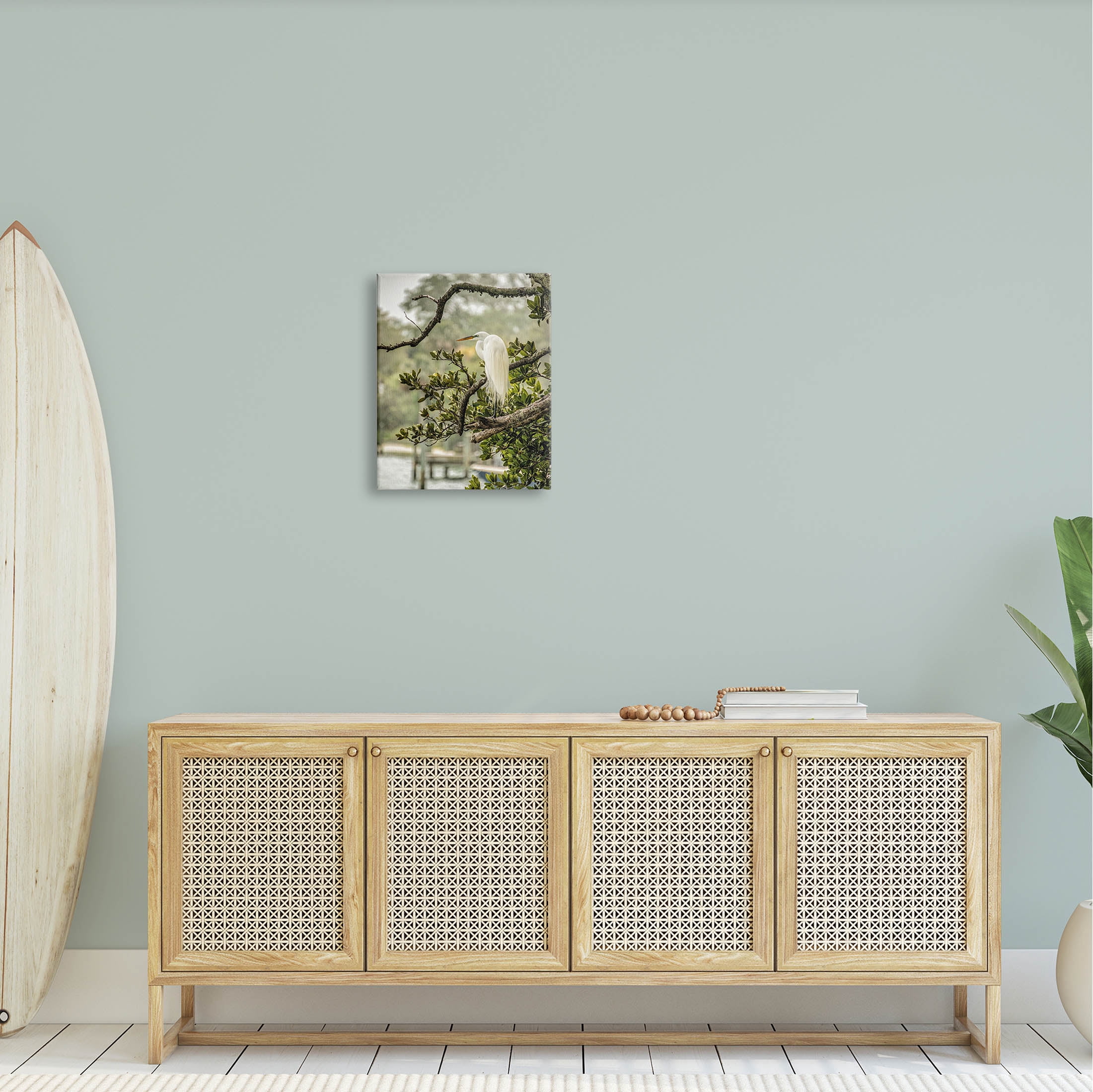 Stupell Industries Elegant Bird Perched Lakeside Tree Photograph Gallery Wrapped Canvas Print Wall Art, Design by Mary Lou Photography