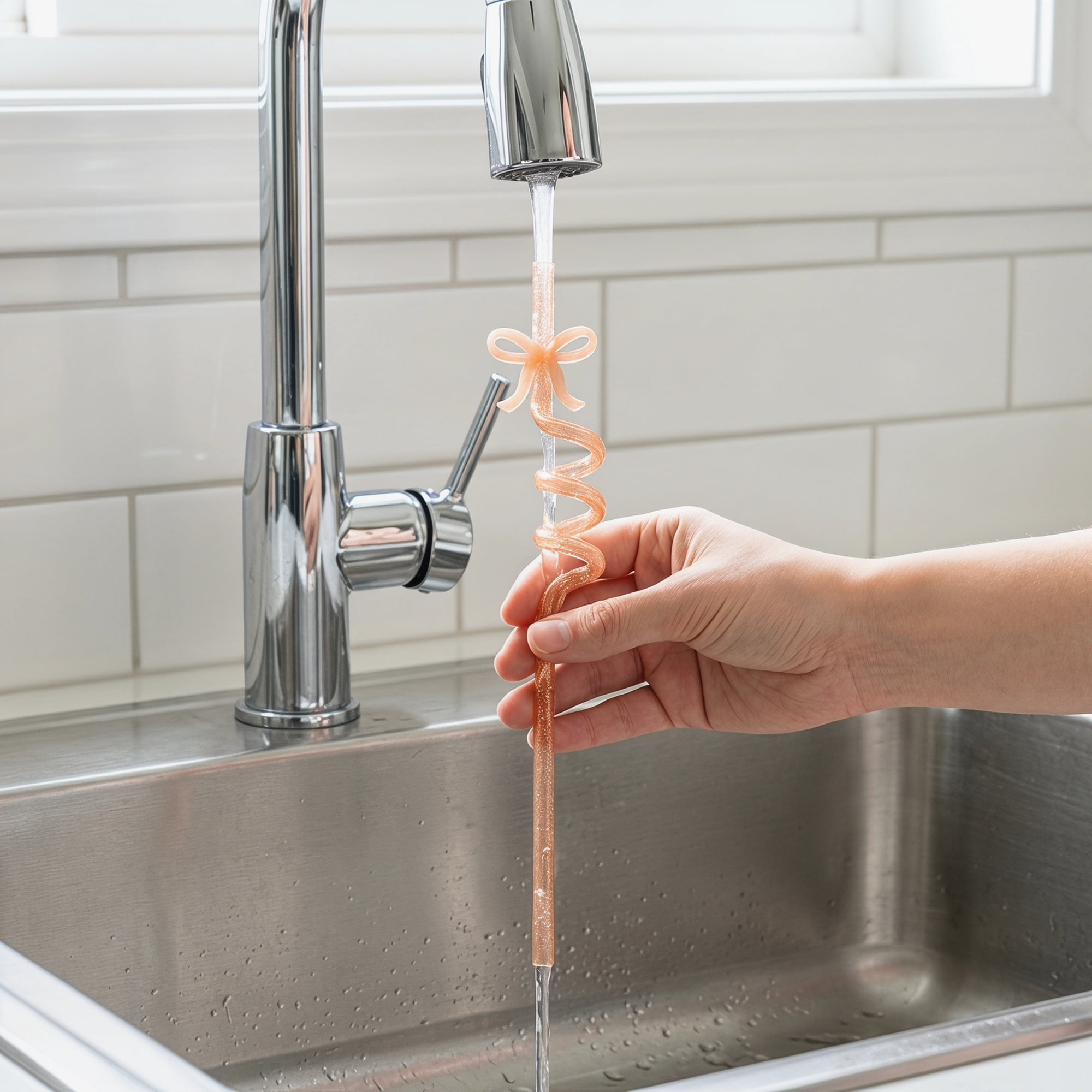 Unique Bargains 10Pcs Reusable Plastic Dishwasher Safe Straws Orange