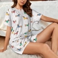 thumbnail image 4 of "Wukai Dachshund Dog Puppy Women's Pajama Set - Short-Sleeve Top and Shorts with Elastic Waistband and Pockets for Loungewear, Yoga, and Casual Wear-Medium, 4 of 8
