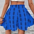 thumbnail image 4 of UDAUDU Women's Flowy Summer Shorts High Waisted Casual Dressy Shorts Comfort Loose Fit Beach Vacation Outfits Royal Blue S, 4 of 5
