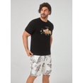 thumbnail image 4 of Men Sloth & Slogan Graphic Tee & Shorts PJ Set, 4 of 5