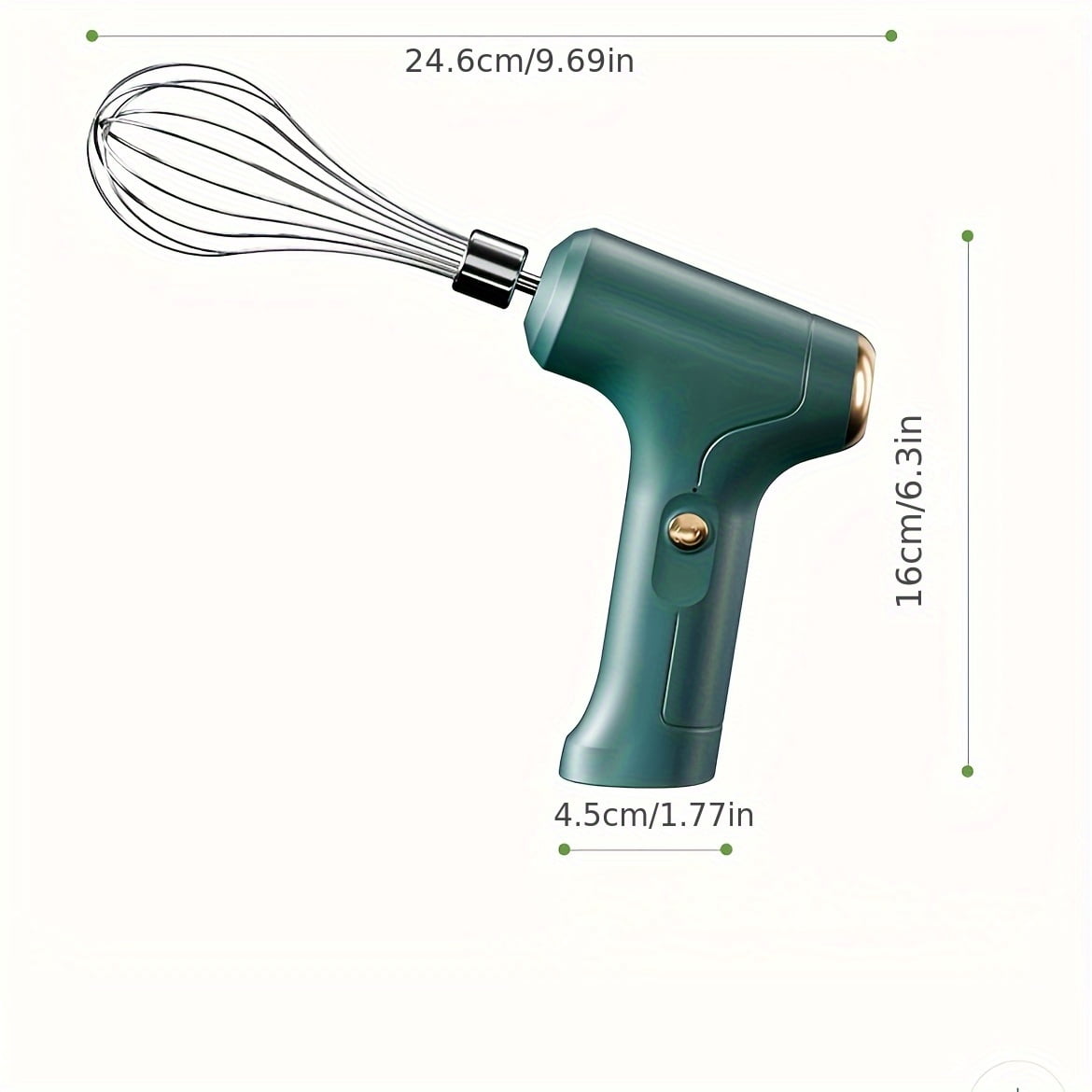 Cordless Electric Hand Mixer USB Rechargeable 304 Stainless Steel 3 Speed Modes Detachable Stir Whisks Portable Kitchen Baking Tool