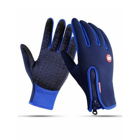 Clearance sale Outdoor Cycling Gloves Men And Women Winter Sports Windproof Waterproof And Velvet Warm Ski Zippe Gloves
