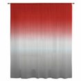 thumbnail image 2 of Red Gray Ombre Sheer Curtains 45 Inches Long, Modern Gradient Abstract Art Light Filering Curtains, Breathable Simi Curtain Privacy Drapes for Kitchen Bathroom Lightweight Small Window Treatment, 2 of 9
