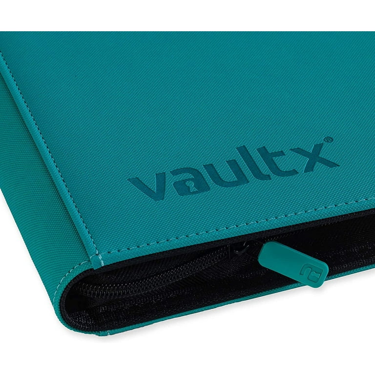 Vault X 12-Pocket Trading Card Zip Binder - 480 Side Loading Pocket Album  for TCG & Sports Cards (Teal)