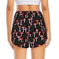 thumbnail image 2 of Lsque Red Mushrooms Printed Women's Running Shorts with Liner Pockets,Elastic Quick Dry Workout Athletic Gym Yoga Shorts,Womens High Waist Shorts-Small, 2 of 9