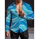 thumbnail image 1 of Camisas de manga larga de verano para hombre, camisa cómoda y transpirable de gran tamaño, ropa de cuello redondo para hombre, tendencia callejera , tops para hombre, 1 of 6