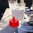 thumbnail image 3 of 24pcs LED Electronic Candle Lamp Heart Shape Candle Lights Flameless Tealight Romantic Party Decor (Red Shell, Red Light, No Flashing), 3 of 8
