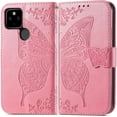 thumbnail image 2 of for Google Pixel 5A 5G Wallet Case, 3D Butterfly Embossing Slim Flip PU Leather Phone Case Magnetic Closure Credit Card Slots Holder Cover for Google Pixel 5A 5G HZD Pink, 2 of 16