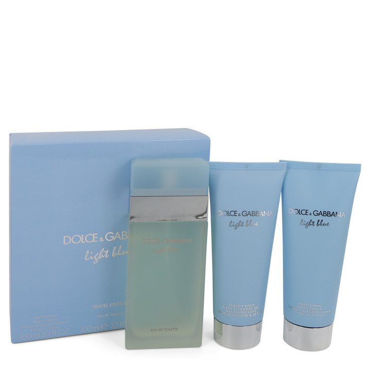 & Light Blue Gift Set For Women Spray, Body & Shower Gel - Walmart.com
