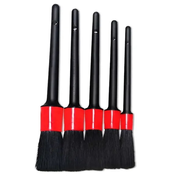 5pcs Detailing Brush Set Car Brushes Car Detailing Brush Cleaning Detailing Brushes Dashboard Air Outlet Wheel Brushes