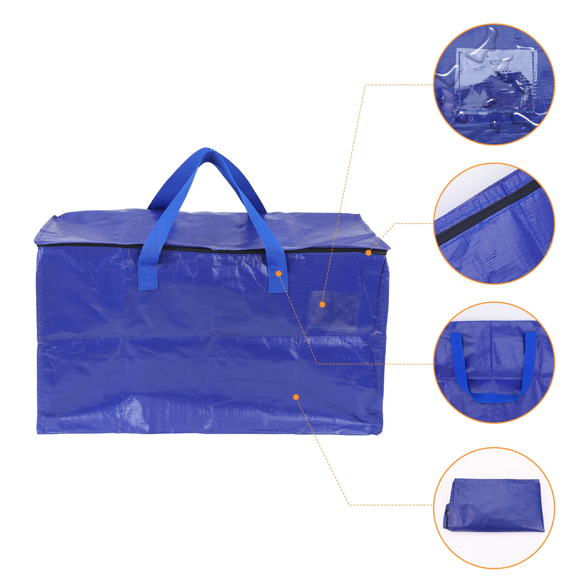 Unique Bargains 1 Pack Clothes Storage Bags Moving Bags Blue 27*14*15in