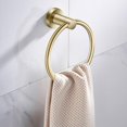 thumbnail image 4 of Toallero de aro negro para baño Toallero de pared Herrajes para baño Toallero redondo simple SUS 304 Acero inoxidable, 4 of 7