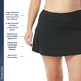 thumbnail image 2 of BEACH HOUSE Emma Plus Size Swim Skort — Modest Swimsuit Skirt with Boy Shorts, Black and Blue, 22W, 2 of 6