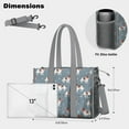 thumbnail image 5 of Teacher Tote Bag,King Charles Cavalier Teacher Utility Tote Bag,Large Work Tote Bags for Women with Multiple Pockets,Top Zipper Closure,13.8x10.6x6.7 Inch, 5 of 5