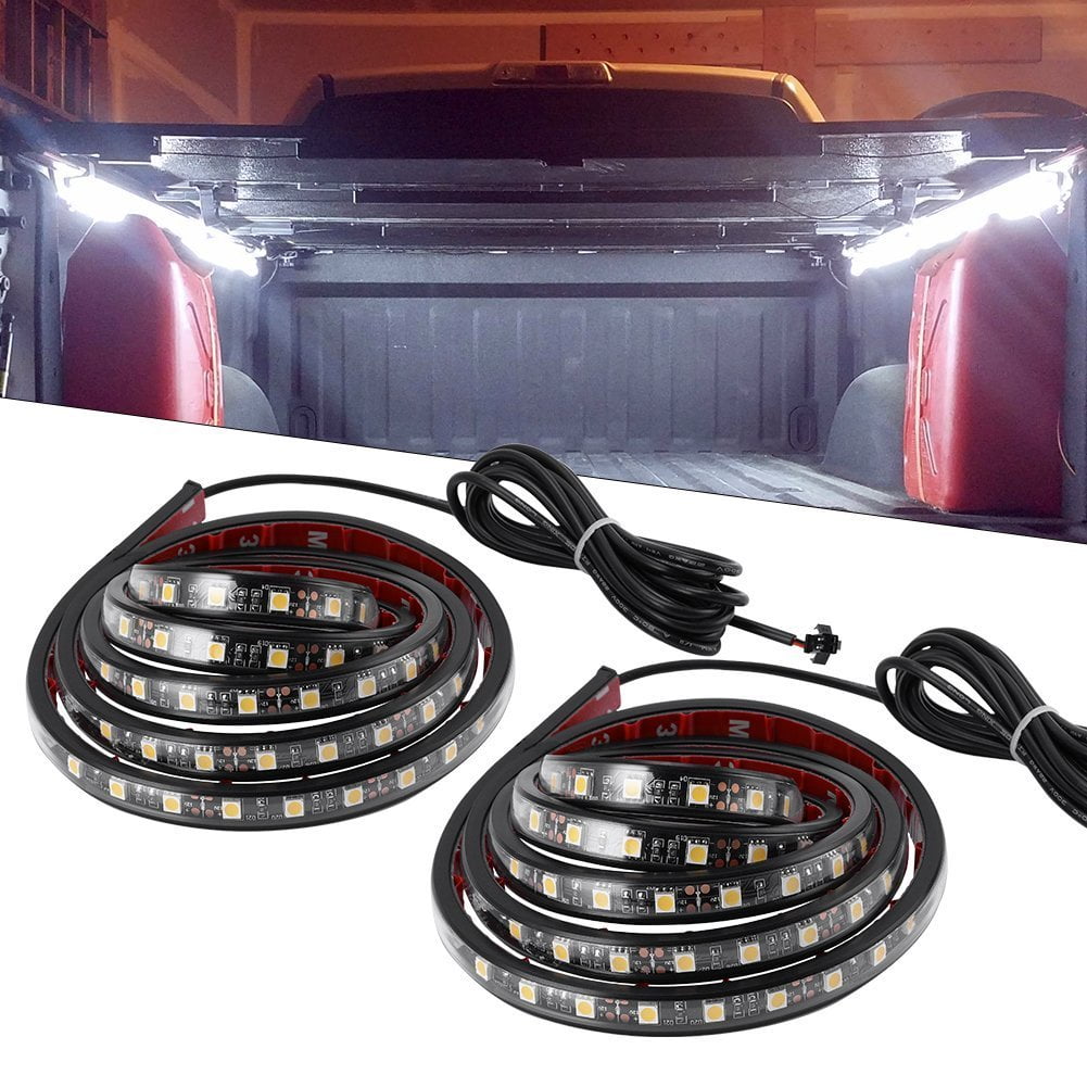 GTP 2x 60" Flexible Trunk Bed White LED Light Strip 180 Leds For Ford