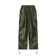 thumbnail image 3 of Pantalones casuales de trabajo retro de estilo americano Pantalones rectos de verano para mujer Pantalones anchos y sueltos, 3 of 4