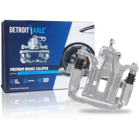 Detroit Axle - Rear Left Brake Caliper for Nissan Frontier Xterra Suzuki Equator, Driver Side Brake Caliper with Bracket Assembly 2009 2010 2011 2012 Replacement