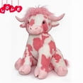 thumbnail image 6 of DJKDJL Pink Highland Cow Plush Toys, Soft Highland Cow Stuffed Animal with Bow Rose, Cute Fluffy Farm Cow Plush, Cute Stuffy Pillow for Adults, Ideal Valentines Day Gifts for Girlfriends Lover, 6 of 10