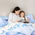 thumbnail image 5 of Homewish Flying Blue Butterfly 2pcs Bedding Comforter Set For Teens Boys Girls,Gradient Ombre Glitter Twin Comforter Sets,Leopard Cheetah Print Breathable Bedding Set,Breathable Home Decor, 5 of 8