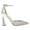 Silver, variant on FSJ Women Rhinestone Studded Mesh D'orsay Pumps Chunky High Heel Ankle Strap Sandals Elegant Prom Party Bridal Shoes Size 8 Gold