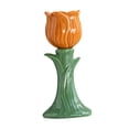 thumbnail image 3 of Candelabro con forma de flor para velas cónicas, decoración del hogar, soporte para velas de pilar, candelabros para aniversario, mesa de comedor, Naranja, 3 of 8