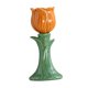 thumbnail image 3 of Candelabro de porcelana de cerámica elegante candelabros decorativos forma de tulipán para Naranja, 3 of 9