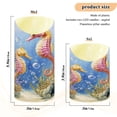thumbnail image 3 of 2 PCS Tilted Flameless Candles Flickering LED Lights Battery Operated Candles with Remote Timers for Holiday Decor Cute Seahorse Pattern, 3 of 7