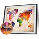 thumbnail image 2 of 5D DIY diamante pintura completo redondo taladro mundo mapa pared decoración diamantes de imitación artesanías FLhrweasw Nuevo, 2 of 9