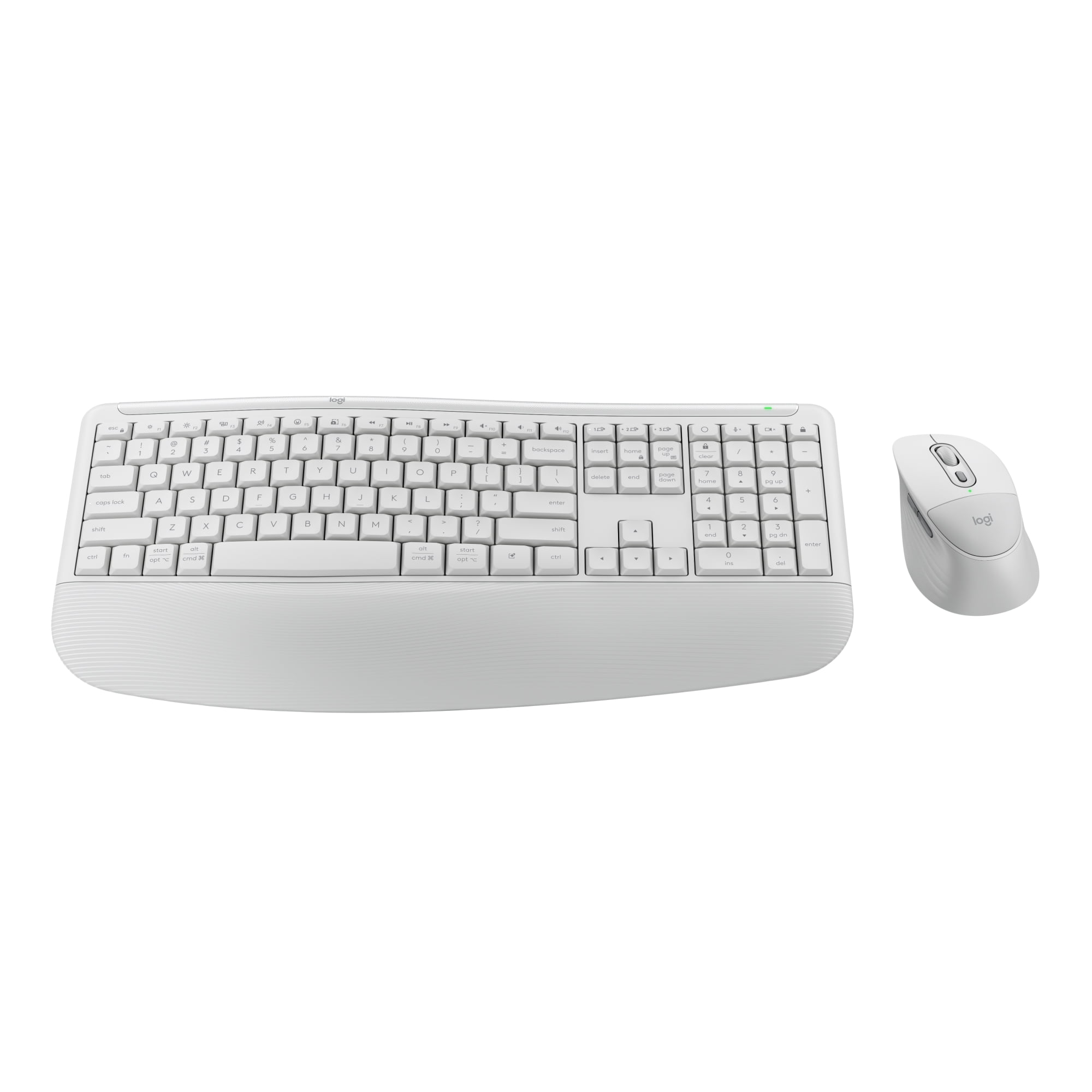 Logitech Signature Comfort Plus Combo MK880 Wireless Keyboard and Mouse Combo, Off-white