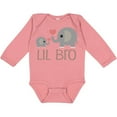 thumbnail image 3 of Inktastic Lil Bro Matching Elephant Boys Long Sleeve Baby Bodysuit, 3 of 5
