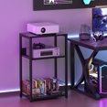 thumbnail image 5 of Large Record Player Stand, 3-Tier Vinyl Record Storage for up to 130 Albums, Turnable Stand for Living Room, Black, 5 of 8