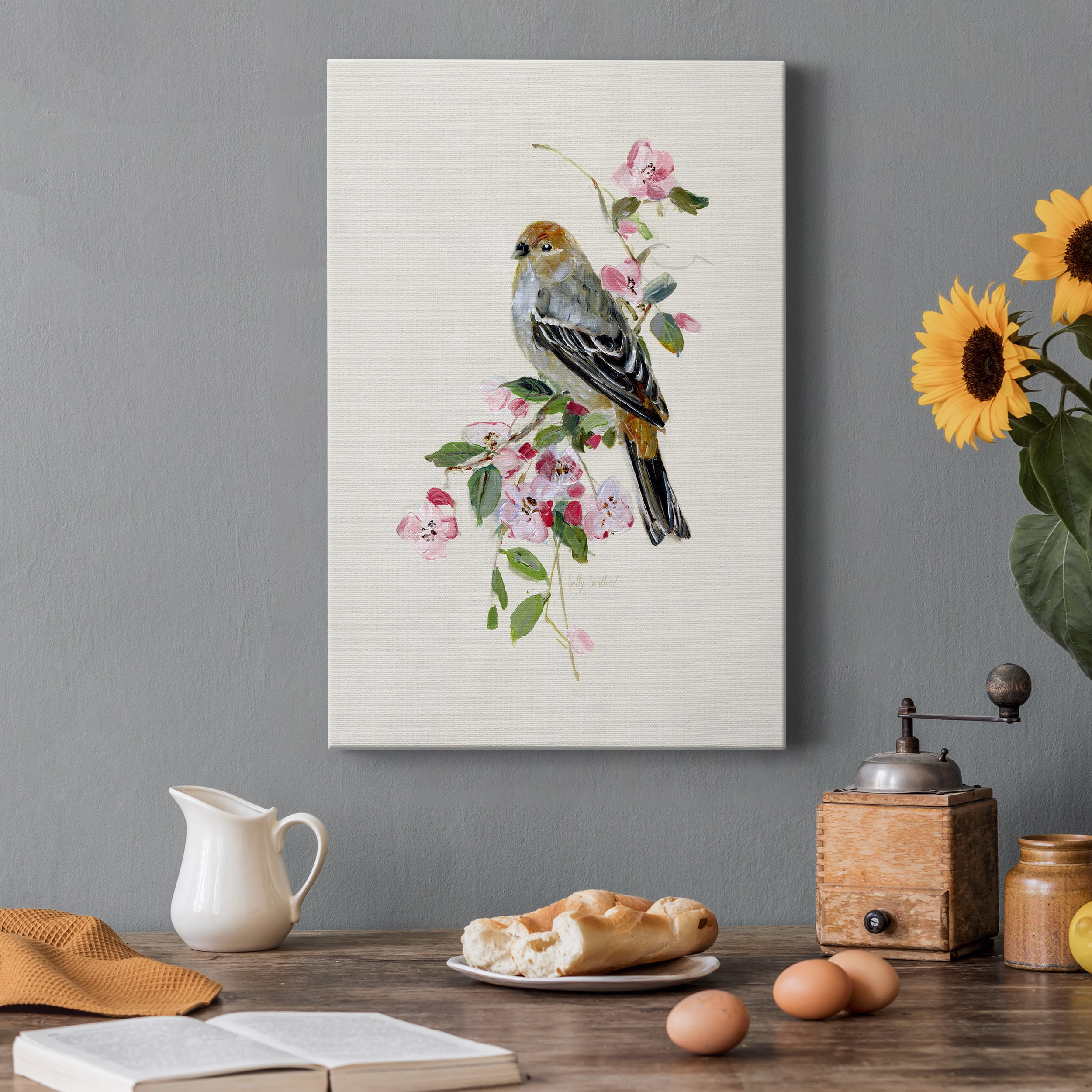 Spring Song Goldfinch Premium Gallery Wrapped Canvas - Ready to Hang - 24 x 36