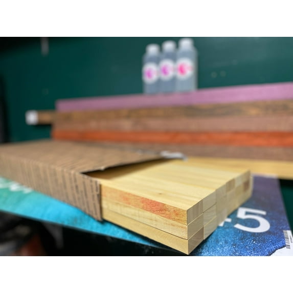 Stumps Custom Wood Pau Amarillo Cutting Board Blanks - Premium Hardwood for DIY Projects and Kitchen Upgrades 24 Inches Length 6 Pack