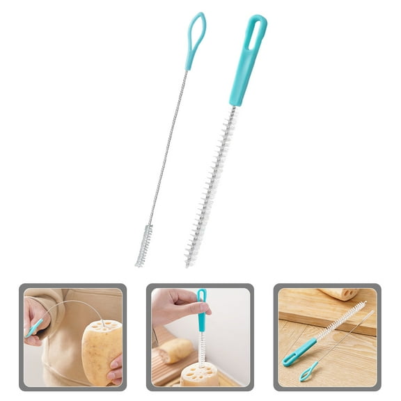 2pcs Straw Cleaning Feeding Bottles Lotus Root Hole Cleaner