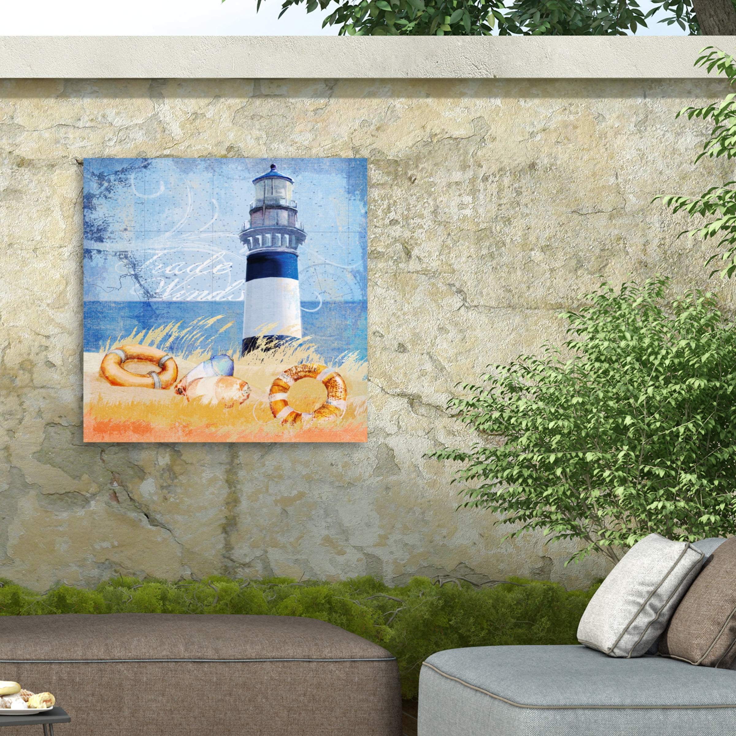 Art Licensing Studio 'Trade Winds Lighthouse' Outdoor Canvas 24x24